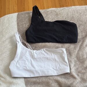 lululemon athletica Black and White One-Shoulder Bras